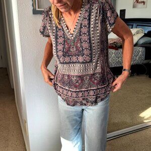 Lucky Brand Boho Top, Size Medium